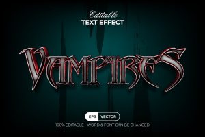 Text Effect Horror Style. Editable Text Effect.