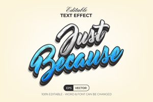 Text Effect Sticker Style