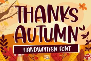 Thanks Autumn – Handwritten Font