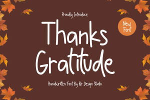 Thanks Gratitude – Thanksgiving Font
