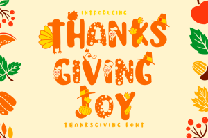 Thanksgiving Joy -Various Fun Font