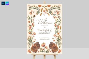 Thanksgiving Poster & Welcome Sign Template
