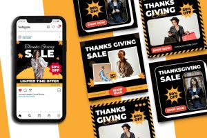Thanksgiving Sale Instagram Post Template