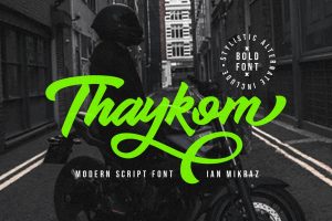 Thaykom – Hand Lettering Modern Script Typeface