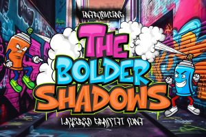 The Bolder Shadows – Layered Graffiti Font