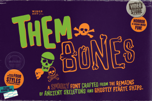 Them Bones: A Fun Novelty Font for Halloween