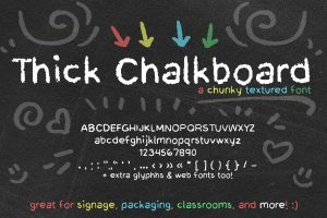 Thick Chalkboard Font (Handwriting Chalk Font)