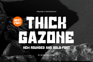 Thick Gazone – Rounded Font