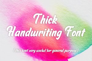 Thick Handwriting Font