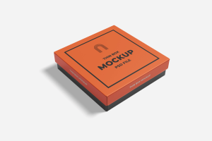 Thin Square Box Mockup