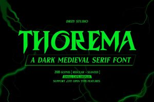 Thorema – Dark Medieval Serif Font