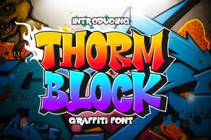 Thorm Block – Graffiti Font