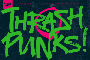 Thrash Punks: A Spontaneous Marker Font