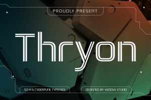 Thryon Cyberpunk Typeface Font