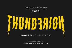 Thunderion – Powerful Display Font
