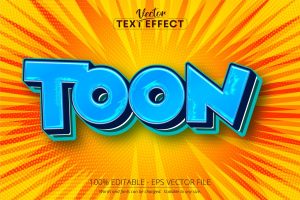 Toon – Editable Text Effect, Comic Book Font Style