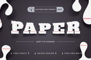 Torn Paper – Editable Text Effect, Font Style