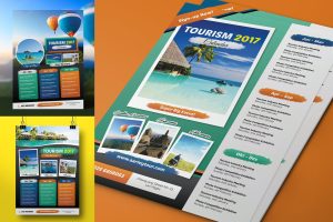 Tourism Events Calendar Flyer Template