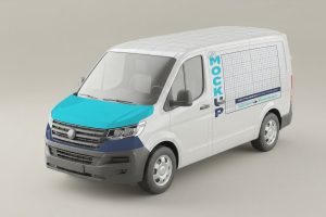 Traffic Small Truck Vehicle Mockup