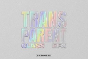 Transparent Glass Text and Logo Effect