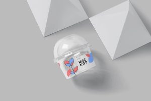 Transparent Plastic Ice Cream Cup Mockups