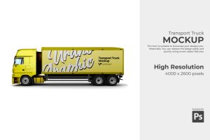 Transport Truck Mockup