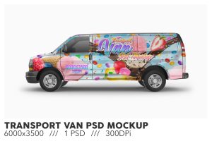 Transport Van PSD Mockup
