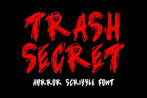 Trash Secret – Horror Scribble Font