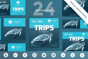 Travel Agency Social Media Pack Template