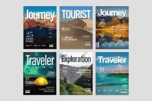 Travel Magazine Cover Template Set