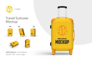 Travel Suitcase Mockup Set