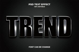 Trend 3d Text Effect