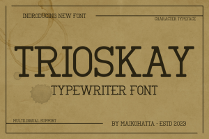 Trioskay – Typewriter Font