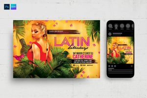 Tropical Latin Flyer Template