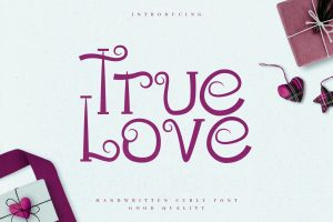 True Love – Curly Valentine Font