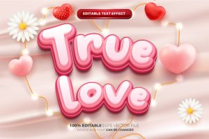 True Love Text Effect