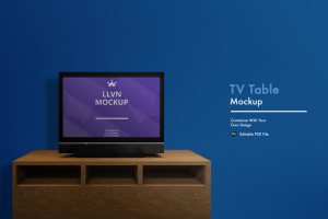 Tv Table Mockup