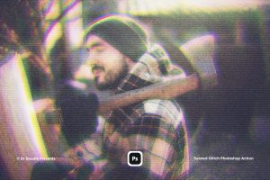 Twisted Glitch Photoshop Action