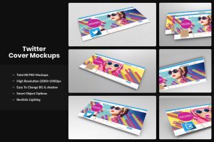 Twitter Cover & Banner Mockups