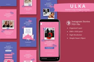 Ulka – Mother Day Instagram Story & Canva Template