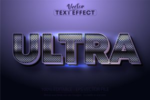 Ultra – Editable Text Effect, Metallic Font Style