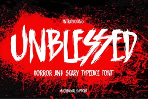Unblessed – Horror And Scary Typeface Font