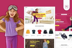 Uneno – Kids Fashion eCommerce PSD Template