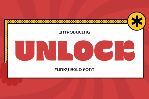 Unlock – Funky Bold Font