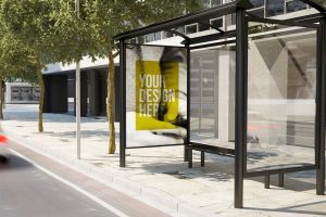 Urban Bus Stop Mockup
