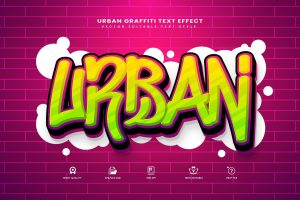 Urban Graffiti Editable Vector Text Effect