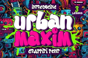 Urban Maxim – 3d Layered Graffiti Font