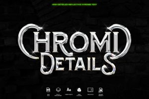 Utra Reflective Chrome Text Effect