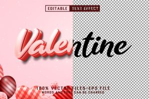 Valentine 3d Text – Editable Text Effect