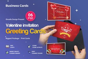 Valentine Greeting Card – 06 PSD [02 Size Each]
